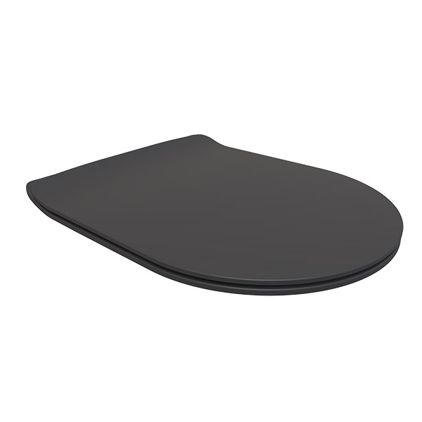 SLIM UF/DUROPLAST SOFTCLOSE EASYRELEASE SEAT COVER SATIN BLACK