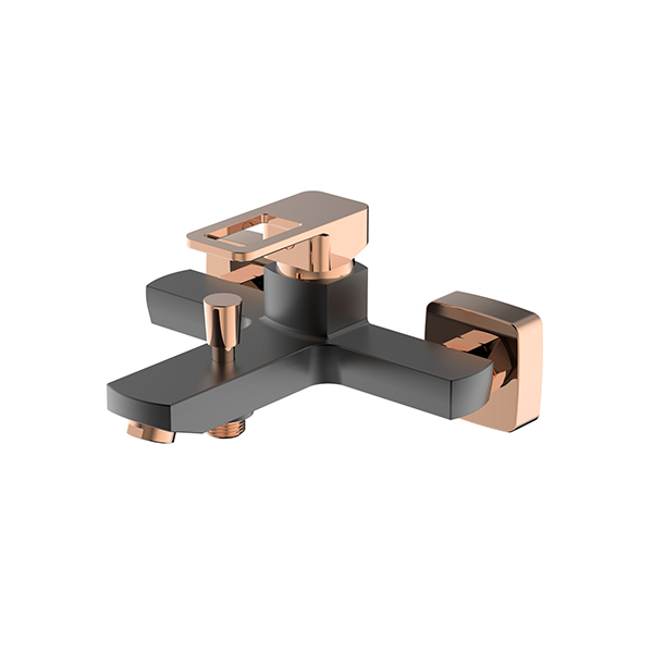 Bien Salvo Plus  Bath Mixer, Texture Matt Black - Rose Gold