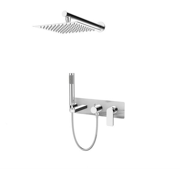 Bien Water Flowbox  Horizontal  Concealed Bath Mixer 3F - White Rock - Chrome