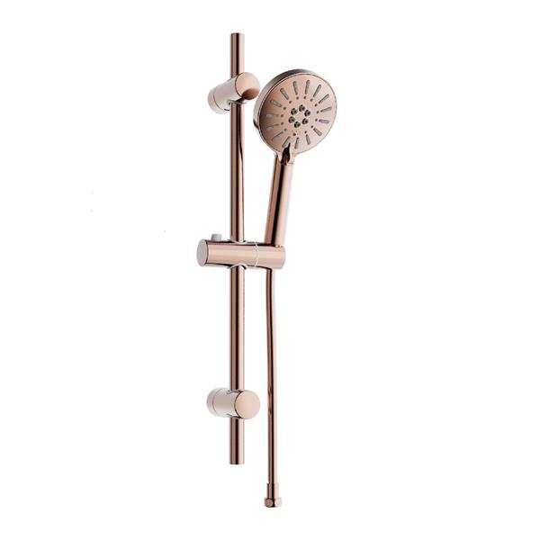 Bien Hermes Shower Set With Sliding Bar 3F - Matt Brushed Rose Gold