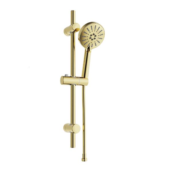 Bien Hermes Shower Set With Sliding Bar 3F - Matt Brushed Gold