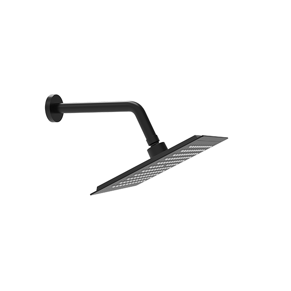 Bien Ultraslim Square Shower Heaad with arm Matt Black