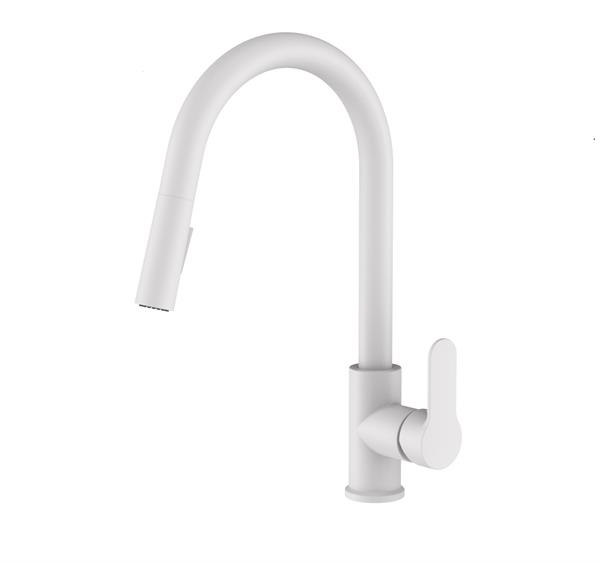 Bien Pull Down Kitchen Mixer - Matt White