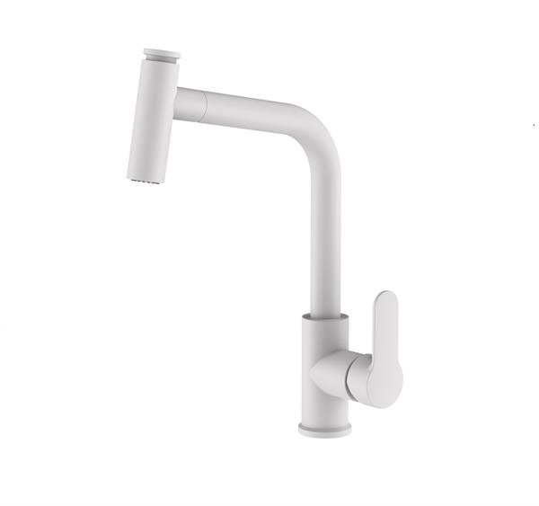 Bien Pull Down Kitchen Mixer - Matt White