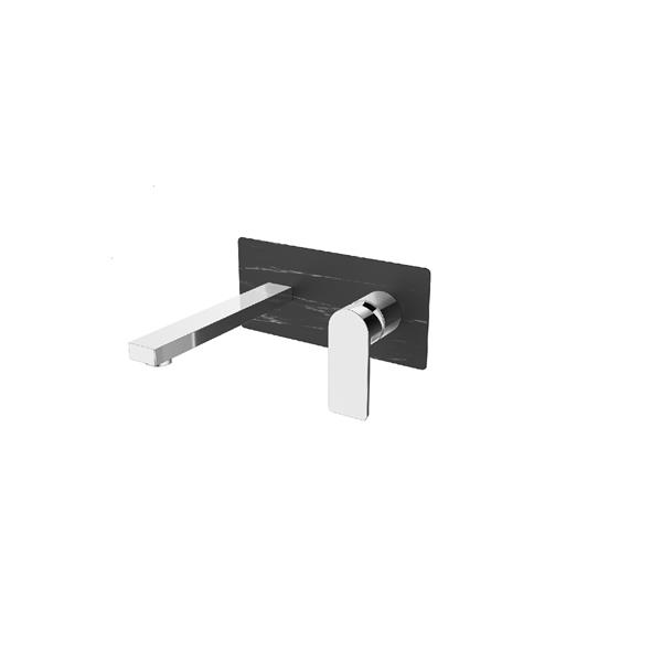 Bien Square Concealed Basin Mixer Surface Mounted Parts- Black Rock-Chrome