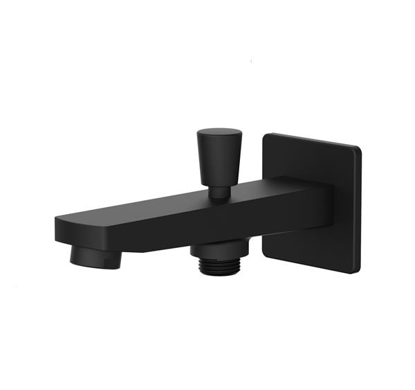 Bien Square Shower Spout With Diverter Matt Black