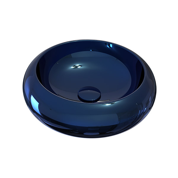 COUNTERTOP WASHBASIN 46 cm WITHOUT HOLE DIAMONT BLUE COATED