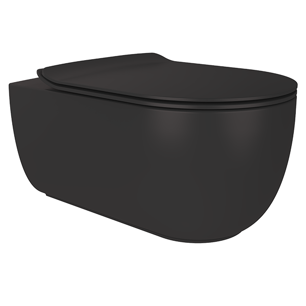 WALL HUNG WC PANS NO-RIM CONCEALED FIXING  SATIN BLACK