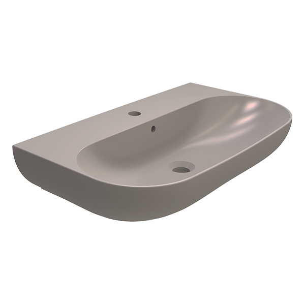 WALL MOUNTING WASHBASIN WITH HOLE  SATIN KAPUCINO