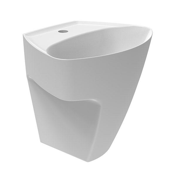 MONOBLOCK WASHBASIN WITH HOLE  - İPEK MATT WHITE