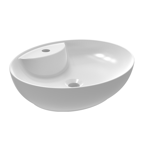 OVAL COUNTER TOP WASHBASIN SINGLE HOLE İPEK MATT WHITE