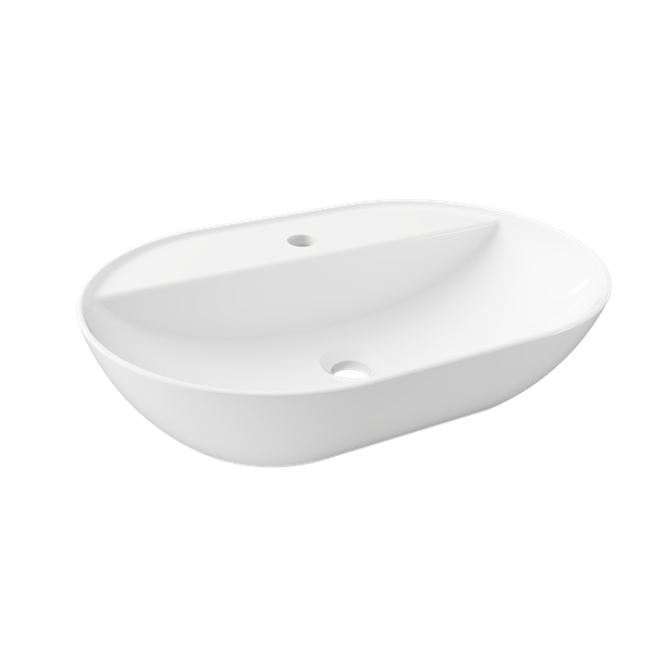 NICOLE OBLONG GÖVDE ÜSTÜ LAVABO 60 cm TEK DELİKLİ 